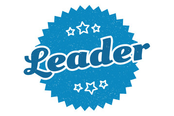 leader sign. leader round vintage retro label. leader