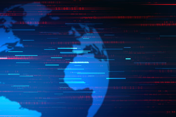 2d illustration world map abstract background