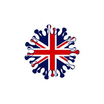 Coronavirus (COVID-19) with UK flag