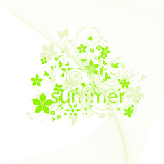 abstract floral background with flowers 