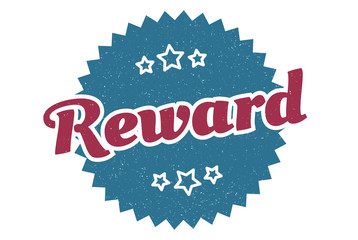 reward sign. reward round vintage retro label. reward