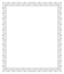 Decorative frame Elegant vector element for design in Eastern style, place for text. Floral grey border. Lace illustration for invitations and greeting cards