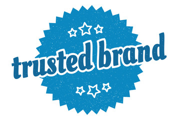 Fototapeta premium trusted brand sign. trusted brand round vintage retro label. trusted brand