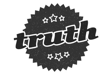 truth sign. truth round vintage retro label. truth