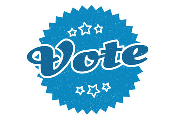 vote sign. vote round vintage retro label. vote