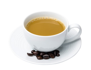 classic coffee cup isolated on white background with clipping path