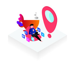 Check in search The location