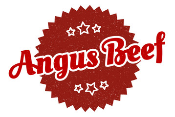 angus beef sign. angus beef round vintage retro label. angus beef
