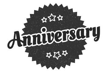 anniversary sign. anniversary round vintage retro label. anniversary