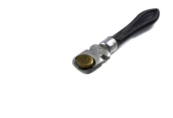 Glass cutter on white background