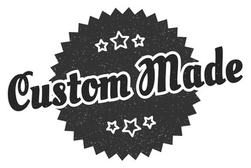 custom made sign. custom made round vintage retro label. custom made