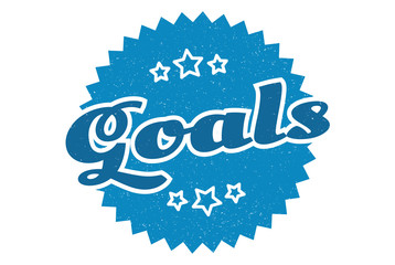 goals sign. goals round vintage retro label. goals