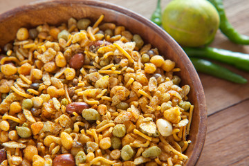 Close-up of fried mixture in a bowl
