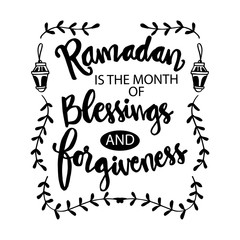 Fototapeta premium Ramadan is the month of blessing and forgiveness. Ramadan Quotes
