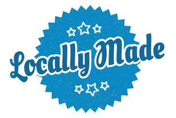 locally made sign. locally made round vintage retro label. locally made