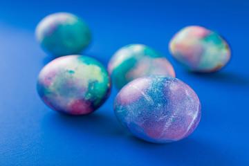 Happy Easter concept with colored eggs