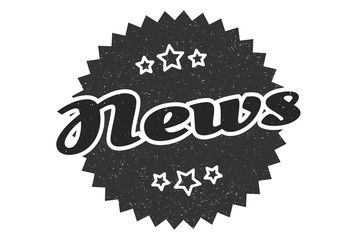 news sign. news round vintage retro label. news