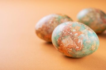 Marble painted easter eggs