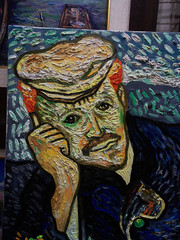 Oil color Paintig Face Cute Man , van Gogh , Portrait of Dr. Gachet