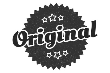 original sign. original round vintage retro label. original