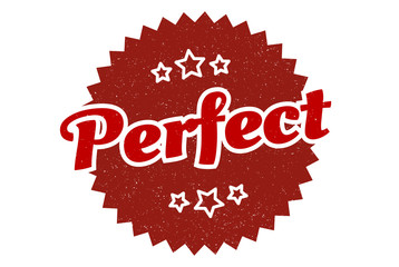 perfect sign. perfect round vintage retro label. perfect