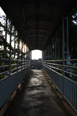 Fototapeta premium The old model of pedestrian bridge in Jakarta.