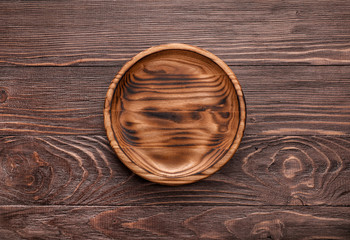 Wooden spoon on wooden background