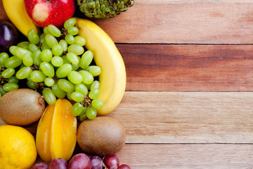 Close-Up of fresh fruits on table