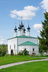 Fototapeta na wymiar Church of the Entrance of the Lord to Jerusalem. Suzdal, Vladimir region. Golden ring of Russia