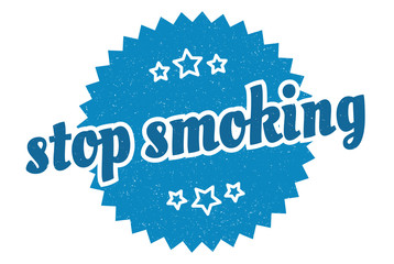 Fototapeta premium stop smoking sign. stop smoking round vintage retro label. stop smoking