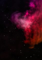 Being shone and star field against space.