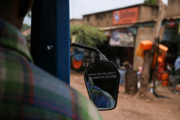 tuk-tuk ride through Tanzanian streets