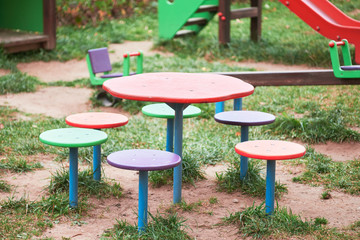 Fototapeta premium there is nobody on the empty playground.