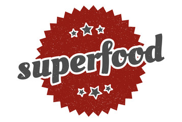 superfood sign. superfood round vintage retro label. superfood