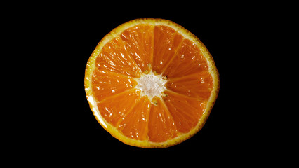 orange on black background