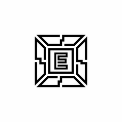 EE E letter logo design icone