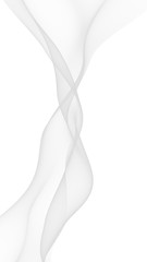 White abstract background. Fluttering white scarf. Waving on wind white fubric. 3D illustration