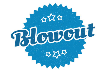 blowout sign. blowout round vintage retro label. blowout