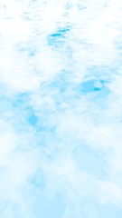 The bright sky in the morning. Blue sky background with white clouds. Cumulus white clouds in the clear blue sky. 3D illustration