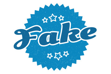 fake sign. fake round vintage retro label. fake