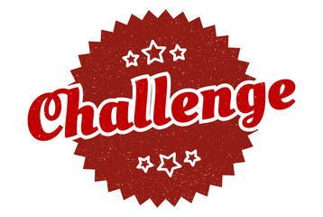challenge sign. challenge round vintage retro label. challenge