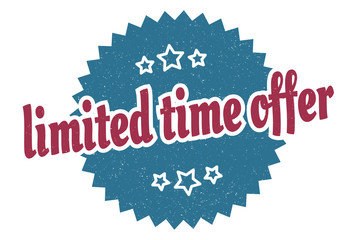 limited time offer sign. limited time offer round vintage retro label. limited time offer