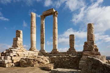 Fototapeta na wymiar Hercules Temple, Citadel of Amman, Jordan