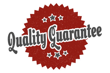 quality guarantee sign. quality guarantee round vintage retro label. quality guarantee