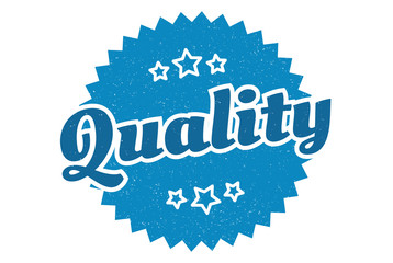 quality sign. quality round vintage retro label. quality
