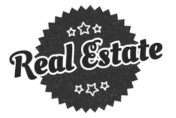 real estate sign. real estate round vintage retro label. real estate