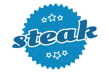 steak sign. steak round vintage retro label. steak