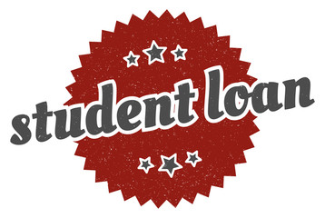 student loan sign. student loan round vintage retro label. student loan