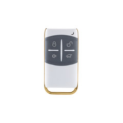 Modern wireless car key isolated on white background