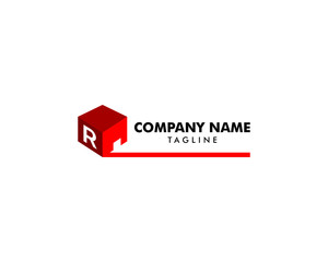 Initial Letter R with Warehouse Logo Template Design